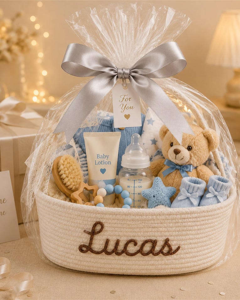 Personalized Lucas Blue Gift Caddy