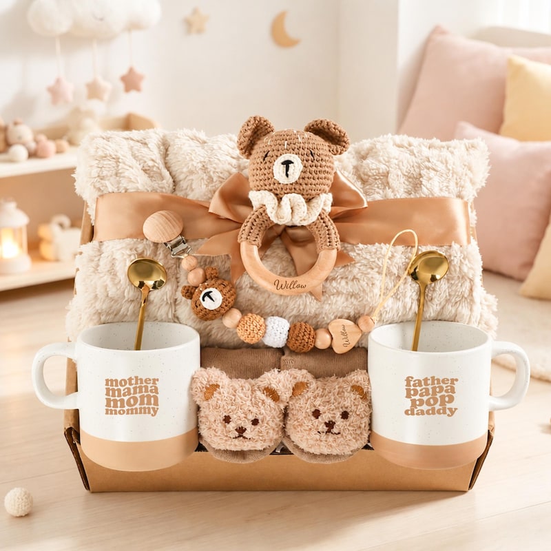 Warm Neutral Bear & Mug Gift Box