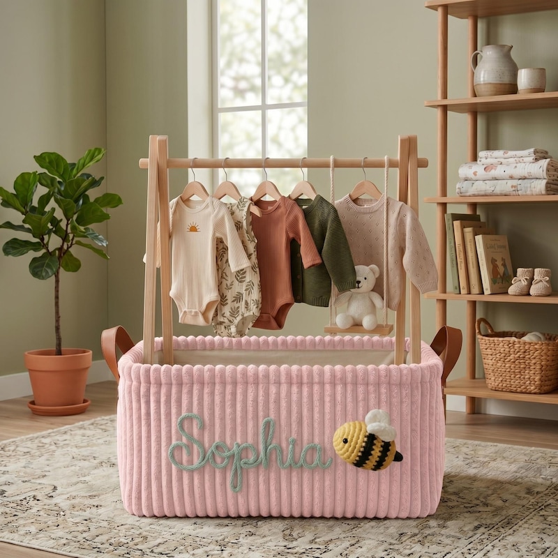 Custom Ribbed Name & Bee Caddy
