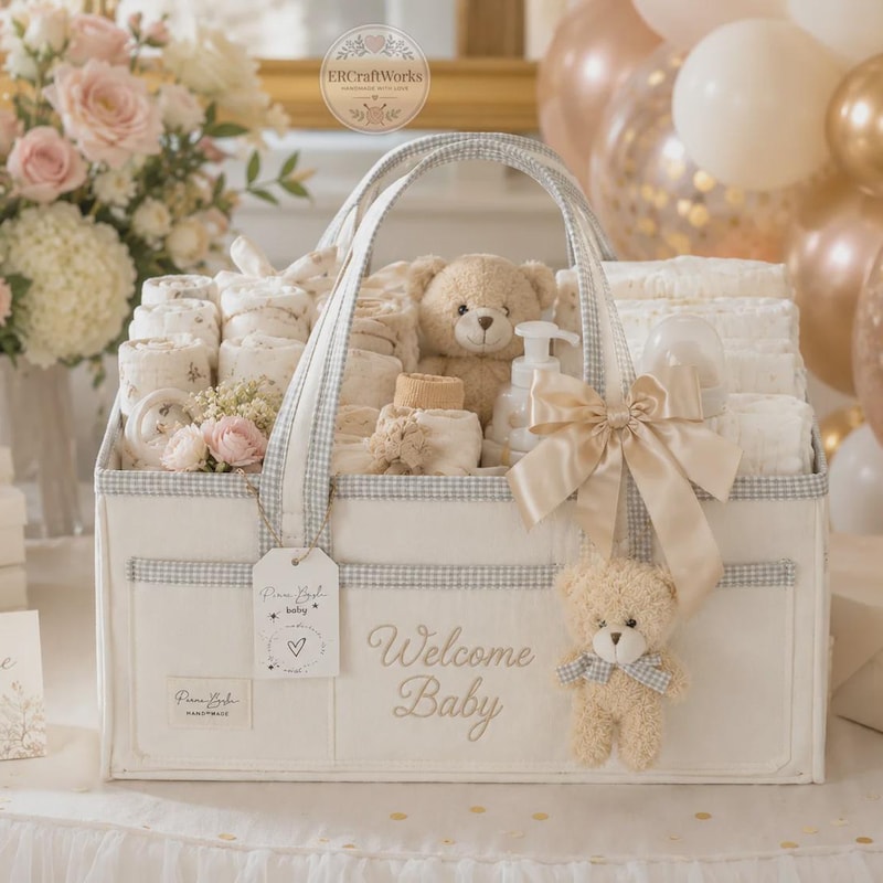 Welcome Baby Nursery Diaper Caddy
