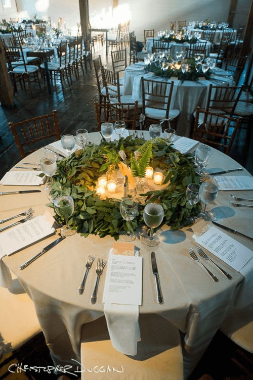 Lush Laurel Wreath Table Display