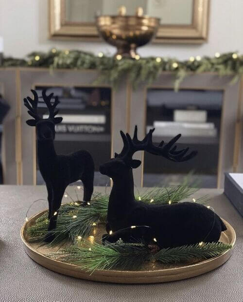 Black Reindeer Tray Display