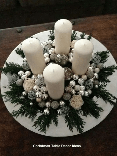 Metallic Ornament Ring Centerpiece
