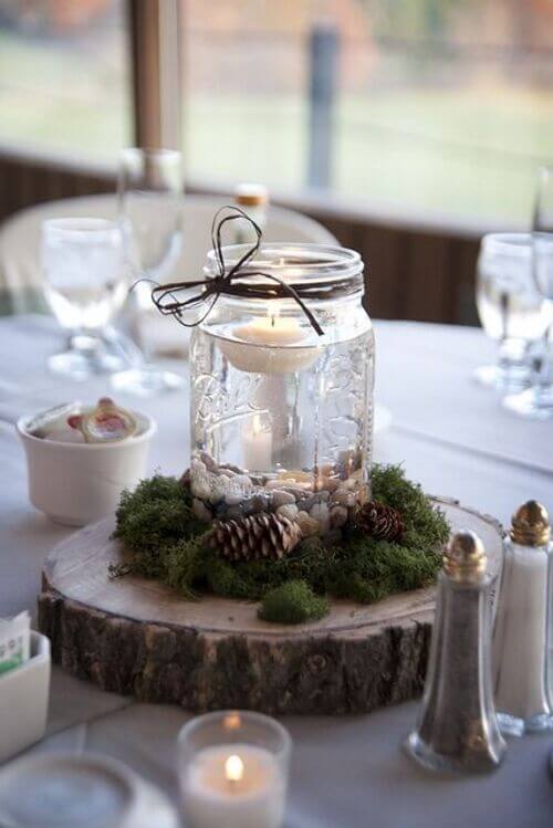 Floating Candle Mason Jar Slice