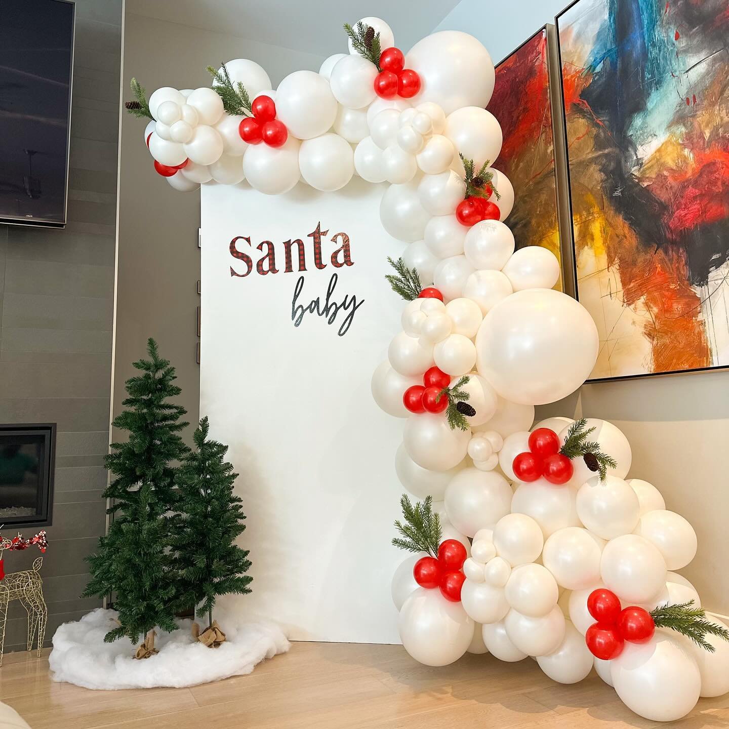 Santa Baby Winter Holly Arch
