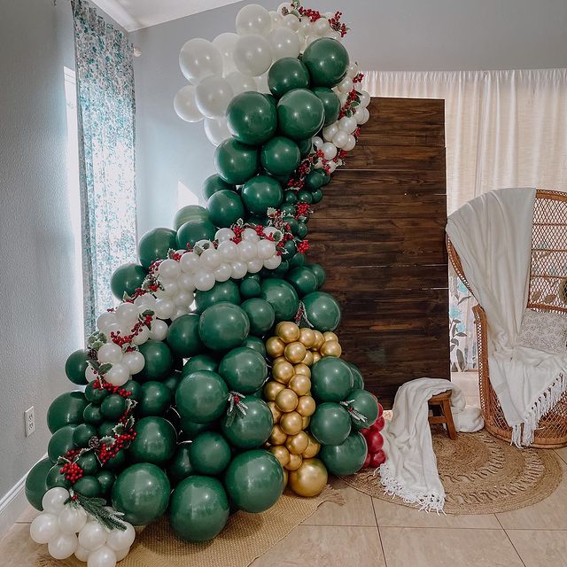 Evergreen Forest Balloon Tree Backdrop