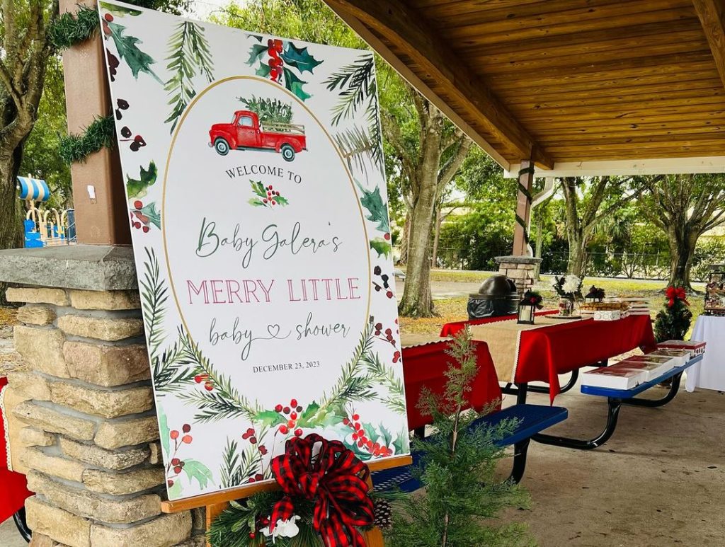 Merry Little Red Truck Welcome Station