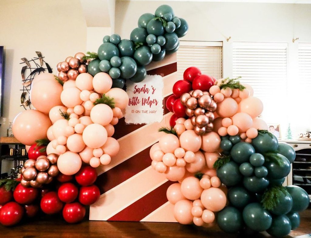 Santa's Little Helper Candy Stripe Arch