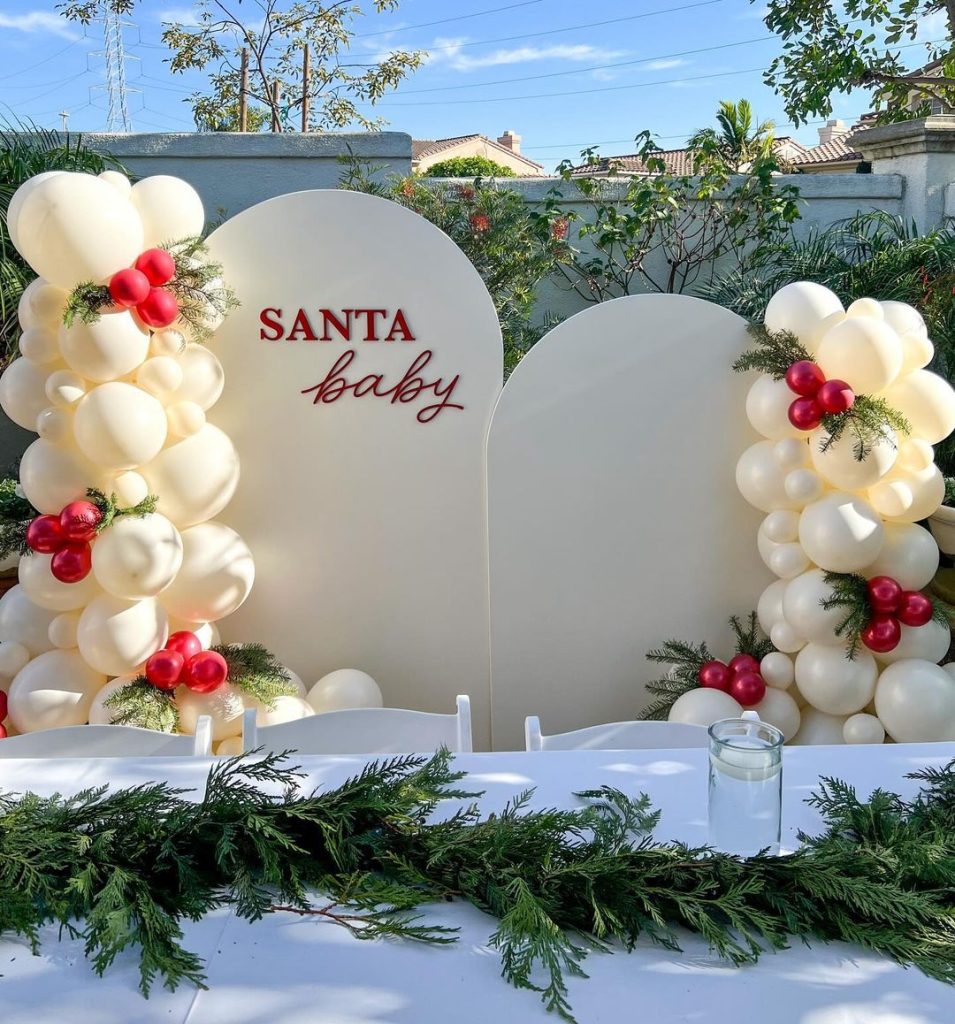 Modern Santa Baby Arch Backdrop