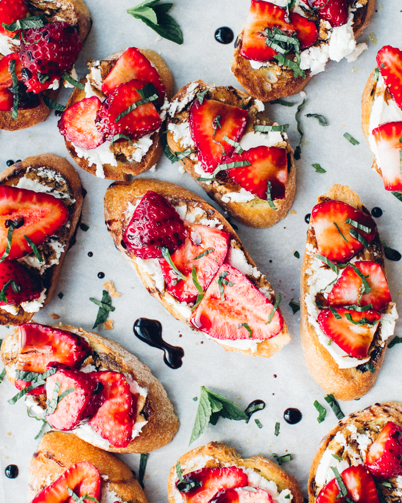 Strawberry Balsamic Crostini