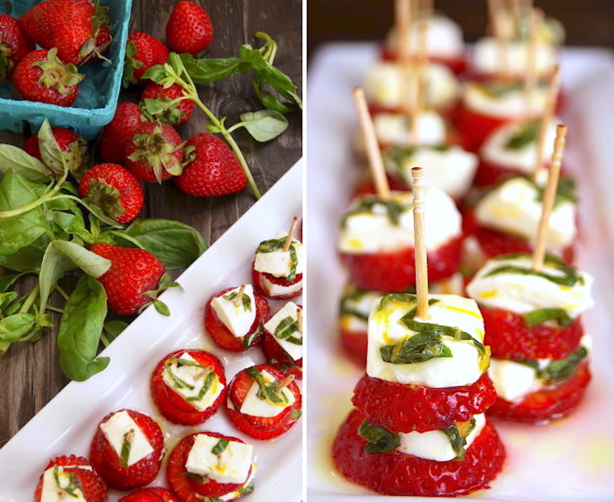 Strawberry Caprese Skewers