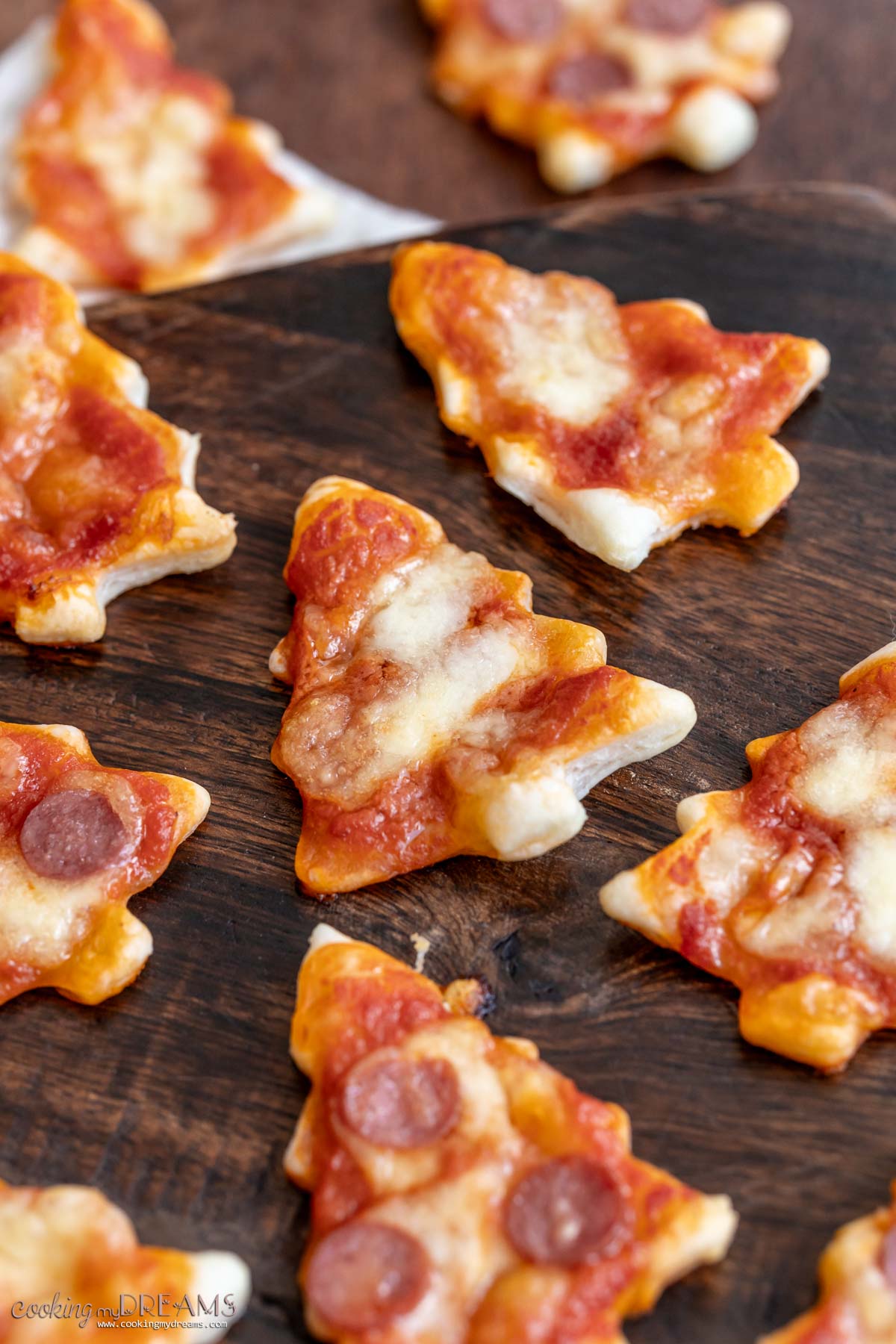 Christmas Tree Mini Pizzas