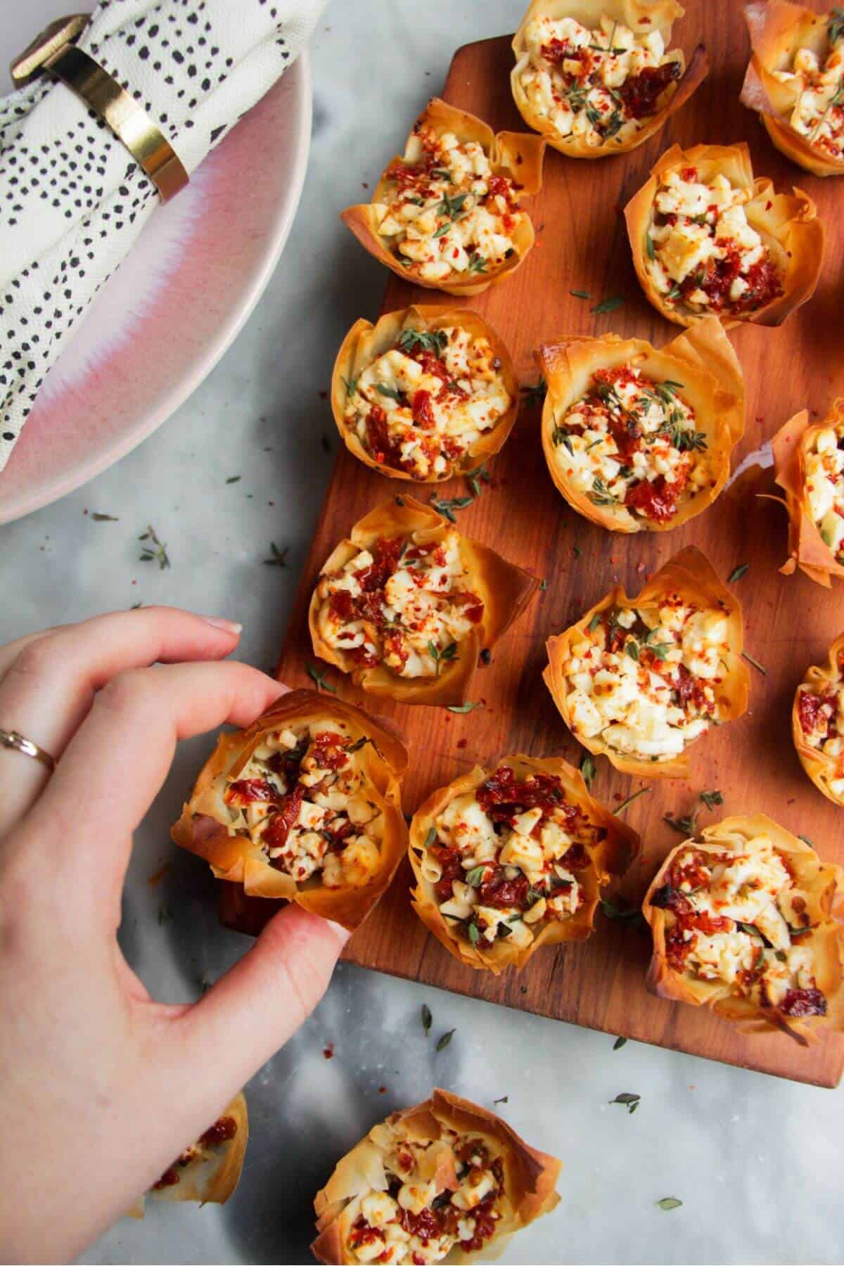 Sun Dried Tomato Feta Cups