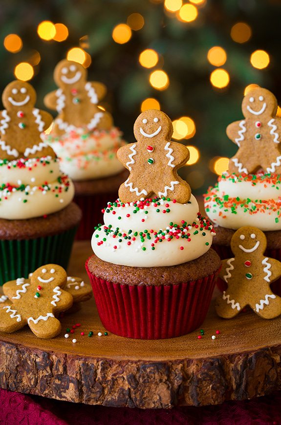 Gingerbread Man Cupcakes