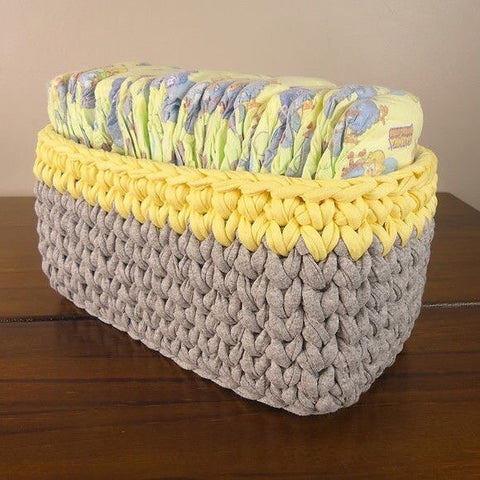 Crochet Diaper Storage Caddy