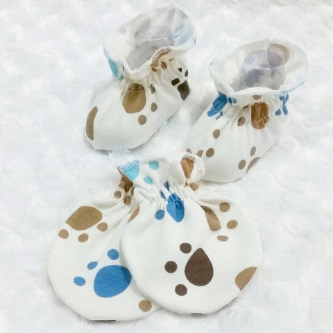 Paw Print Booties and Mittens