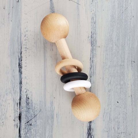 Wooden Ring Baby Rattle