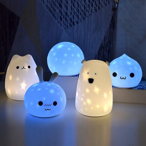 Animal Silicone Night Light Set