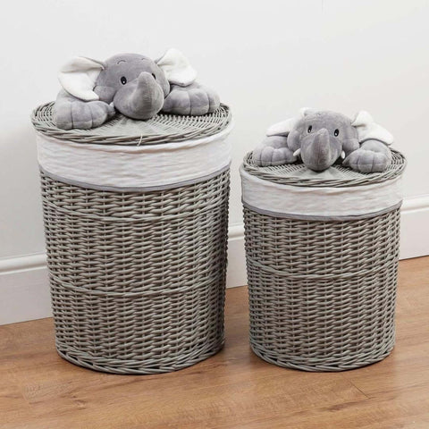 Elephant Woven Storage Baskets