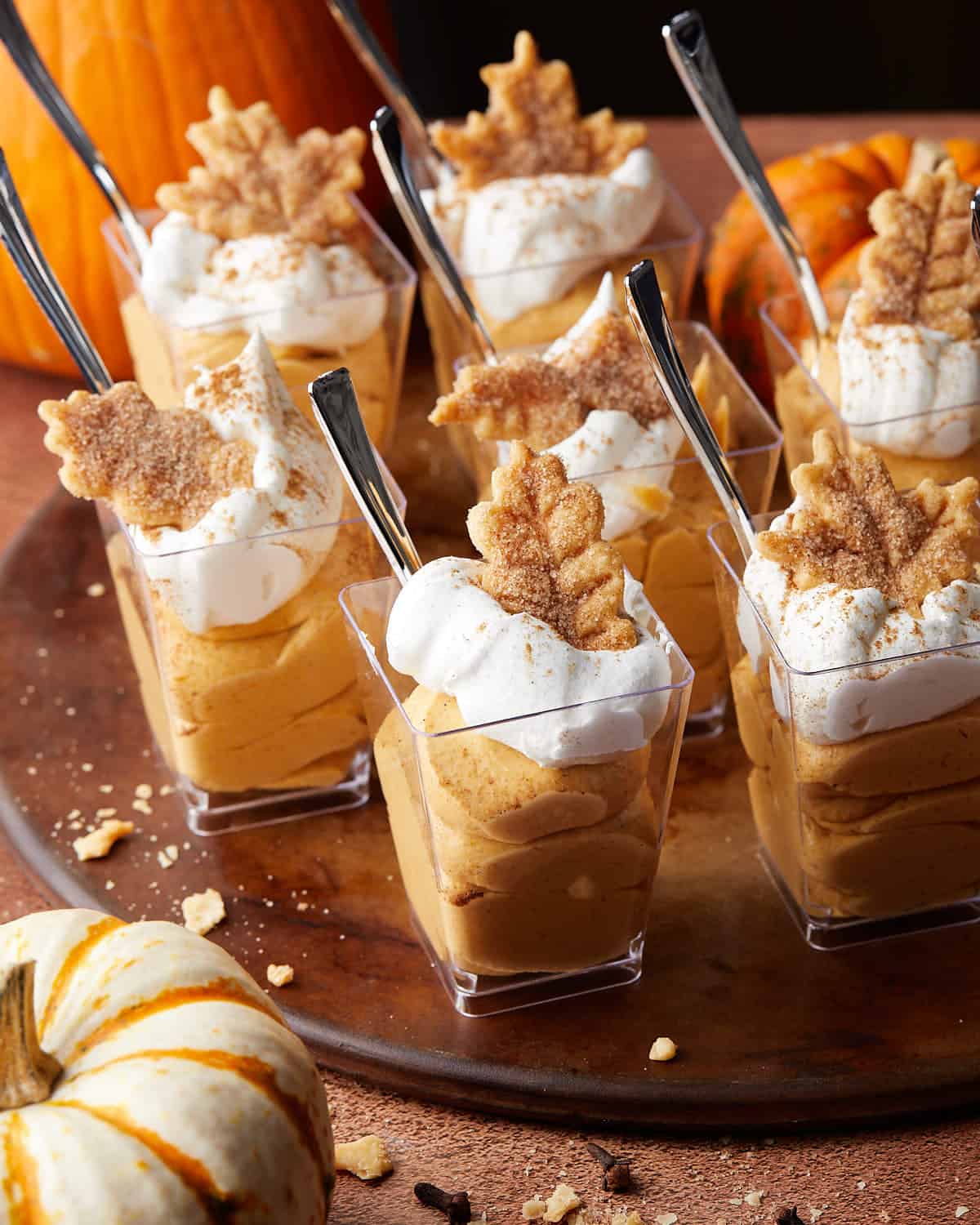 Mini Pumpkin Pie Mousse Cups