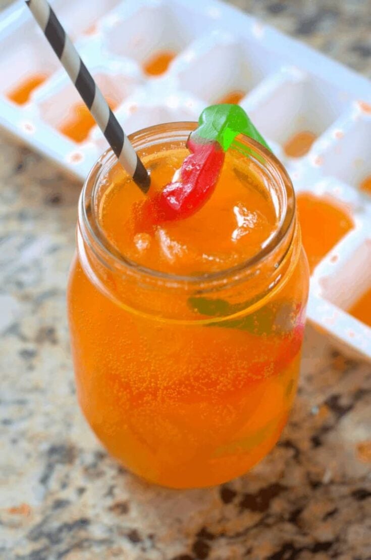 Fizzy Orange Soda Worm Goblet