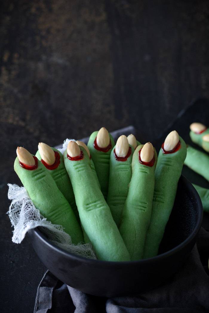 Witch Finger Shortbread Cookies