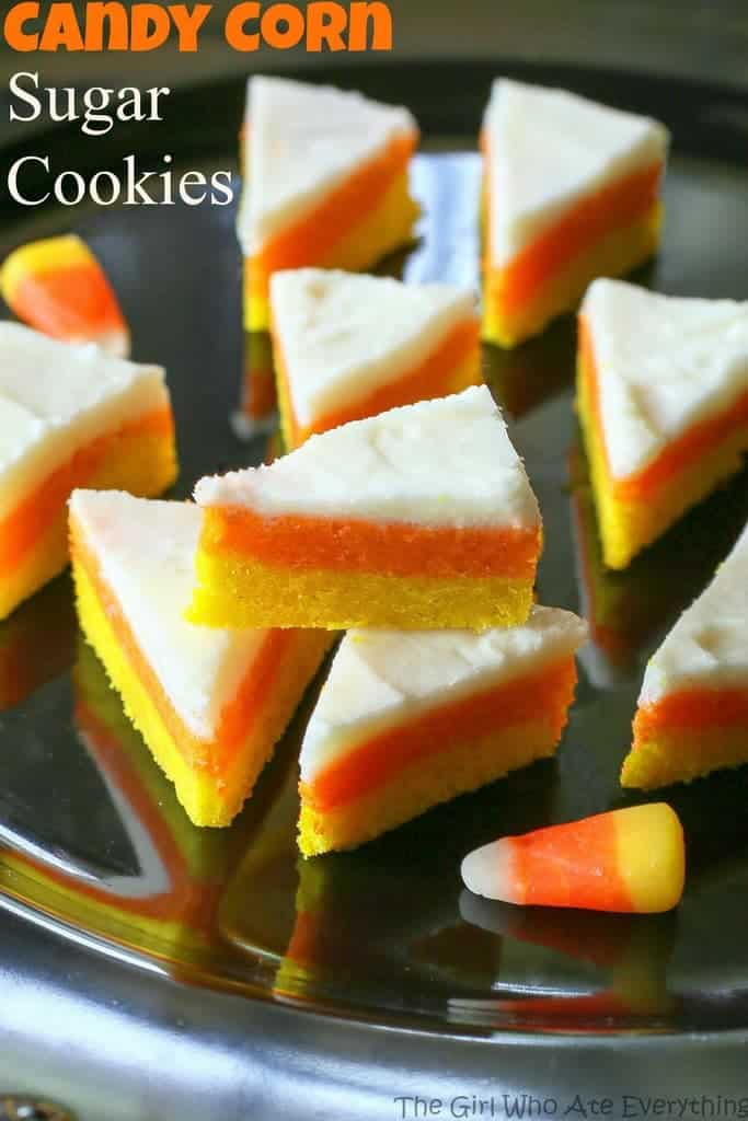 Candy Corn Slice Cookies