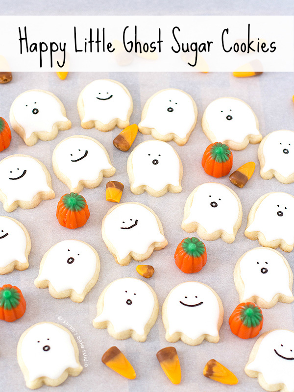 Happy Little Ghost Sugar Cookies