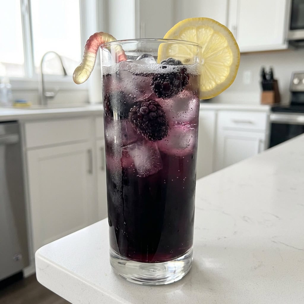 Blackberry Worm Potion Mocktail
