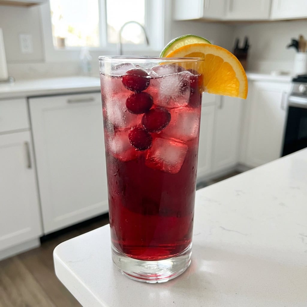 Spooky Cranberry Blood Fizz