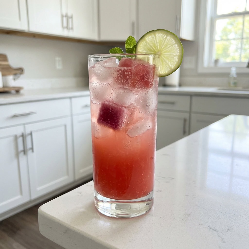 Frozen Cube Watermelon Sparkler