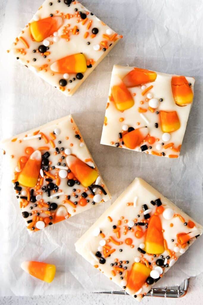 Candy Corn Fudge Bars