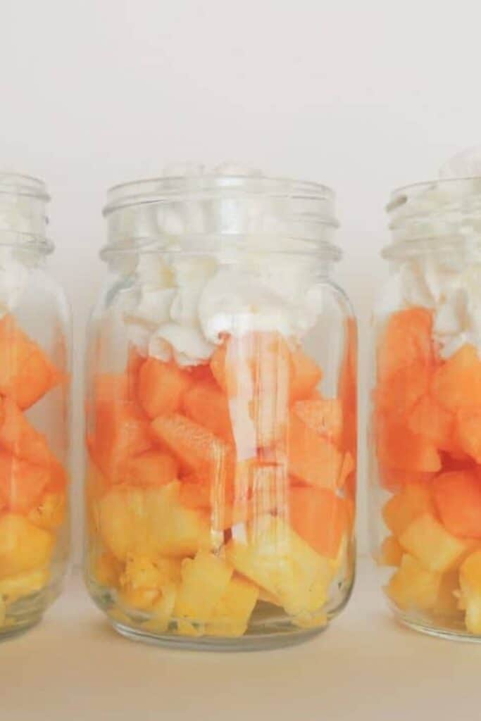 Candy Corn Fruit Parfaits