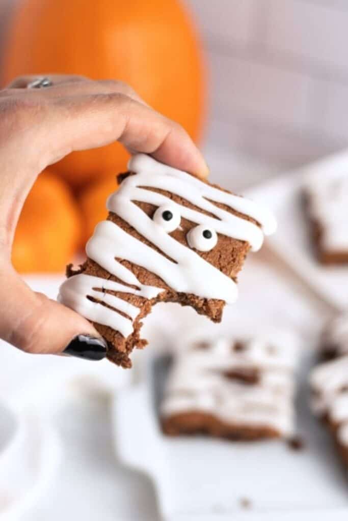 Mummy Brownie Squares