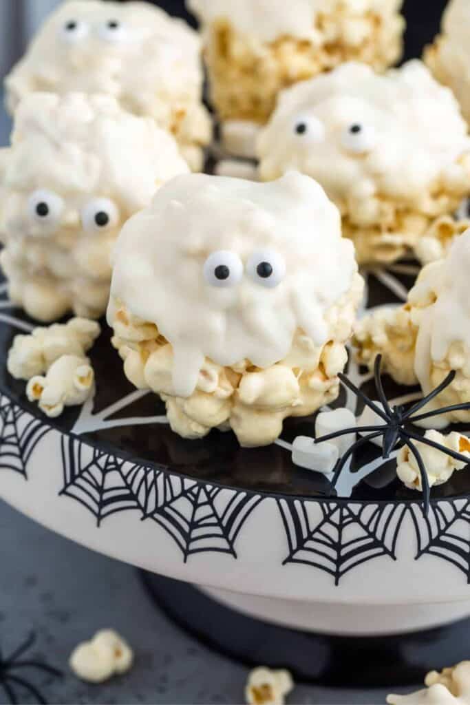 Ghostly Popcorn Balls